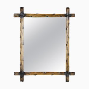 Rustic Black Forest Wall Mirror Light Brown, Austria,1890-TQA-1321931