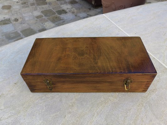 Rustic Box in Chestnut Wood Built with Interlocking System without Nails, 1970s-ZFY-1756465