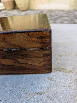 Rustic Box in Chestnut Wood Built with Interlocking System without Nails, 1970s-ZFY-1756465