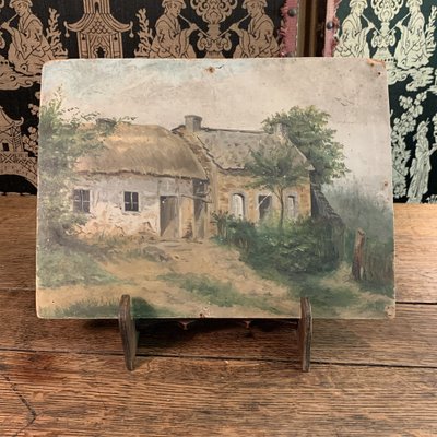 Rustic Farm with Garden, Late 19th Century, Oil on Panel-VBM-958774