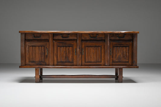 Rustic Finnish Wabi-Sabi Folk Art Sideboard, 1960s