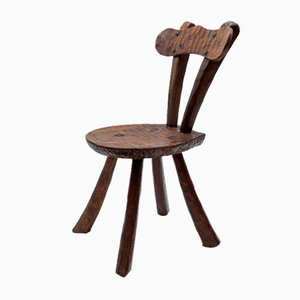 Rustic French Provincial Sculptured Chair in the style of Alexandre Noll, 1960s-KQB-1823497