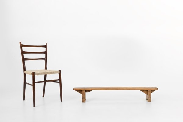 Rustic Low Bench in Wood, France, 1850s-YSY-2027730