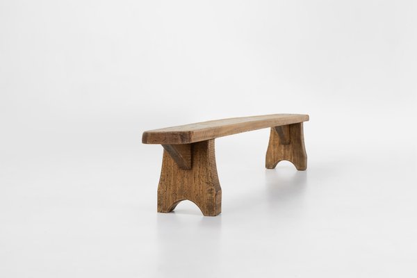 Rustic Low Bench in Wood, France, 1850s-YSY-2027730