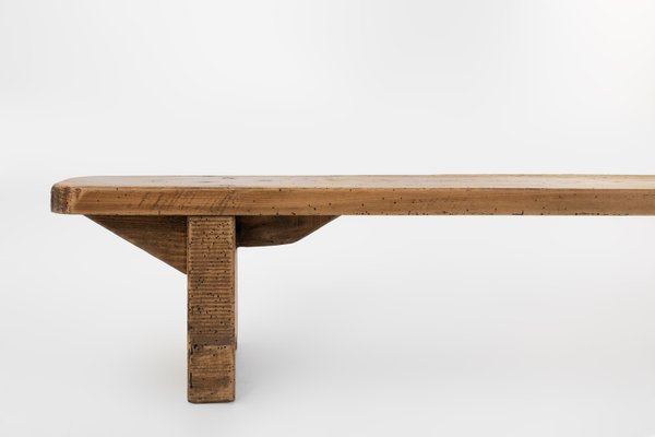 Rustic Low Bench in Wood, France, 1850s-YSY-2027730