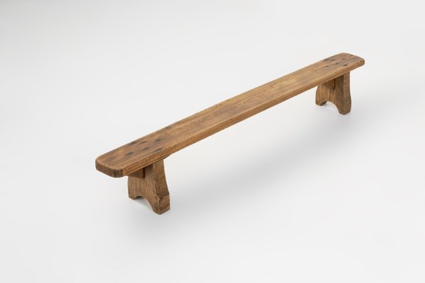 Rustic Low Bench in Wood, France, 1850s-YSY-2027730