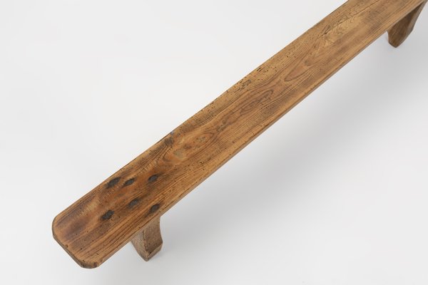 Rustic Low Bench in Wood, France, 1850s-YSY-2027730