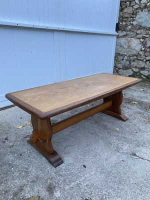 Rustic Monastery Coffee Table in Oak, 1950-ZYJ-2024575