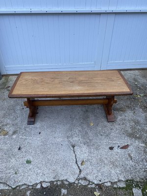 Rustic Monastery Coffee Table in Oak, 1950-ZYJ-2024575