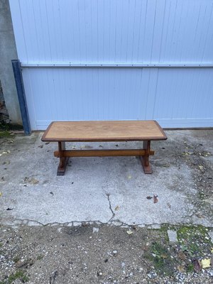 Rustic Monastery Coffee Table in Oak, 1950-ZYJ-2024575