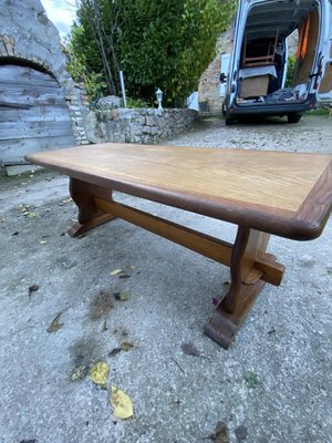 Rustic Monastery Coffee Table in Oak, 1950-ZYJ-2024575