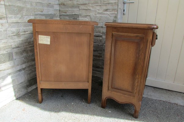 Rustic Oak Nightstands, 1980s, Set of 2-RDN-1399334