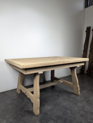 Rustic Pickled Table with Oak Extensions-HLV-2024388