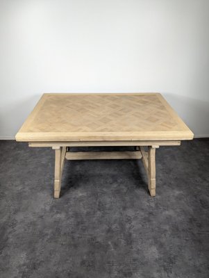 Rustic Pickled Table with Oak Extensions-HLV-2024388