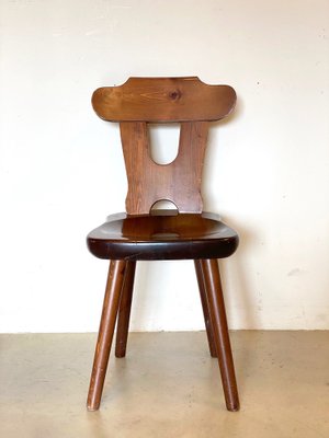 Rustic Pine Chairs, 1960s, Set of 6-NPC-1309306