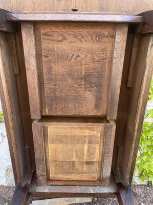 Rustic Solid Oak Table with 2 Drawers-SDV-919879