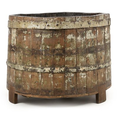 Rustic Solid Wood Barrel-NQ-1798459