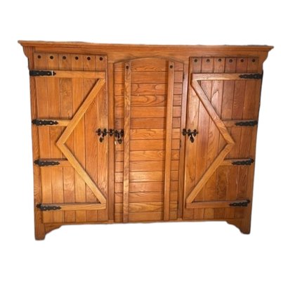 Rustic Spanish Three Door Cupboard-TCS-1794926