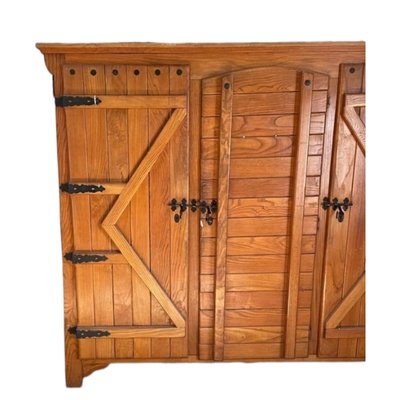 Rustic Spanish Three Door Cupboard-TCS-1794926