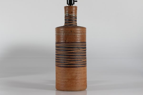 Rustic Stoneware Table Lamp from Tue Poulsen, Denmark, 1970s-QQ-1417533