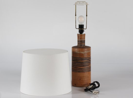 Rustic Stoneware Table Lamp from Tue Poulsen, Denmark, 1970s-QQ-1417533