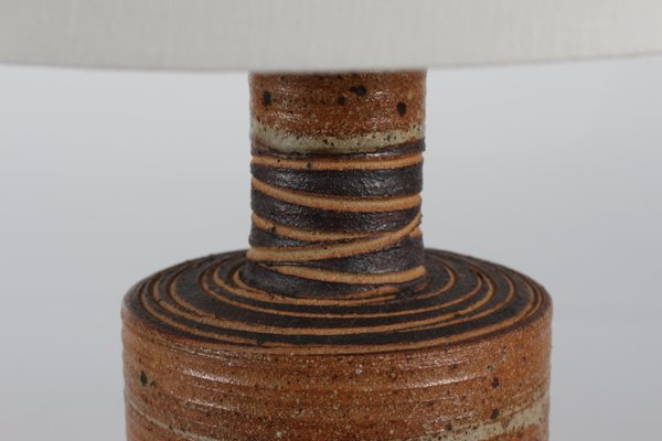 Rustic Stoneware Table Lamp from Tue Poulsen, Denmark, 1970s-QQ-1417533