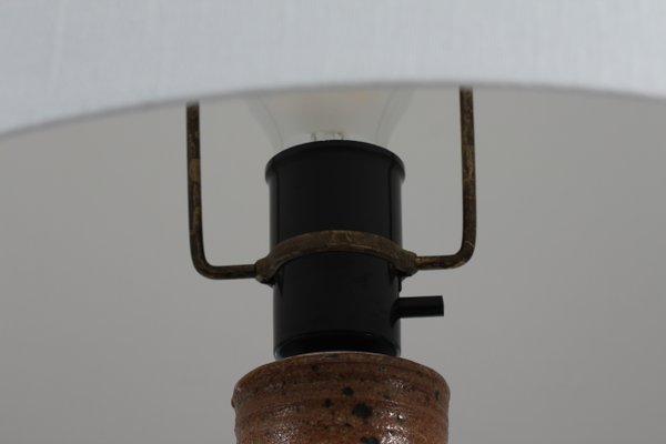 Rustic Stoneware Table Lamp from Tue Poulsen, Denmark, 1970s-QQ-1417533