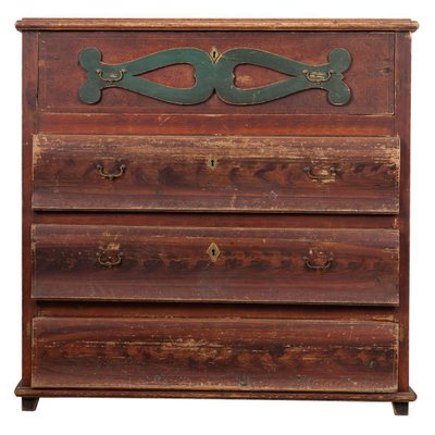 Rustic Swedish Pine Chest of Drawers, Early 19th Century-MJF-933663