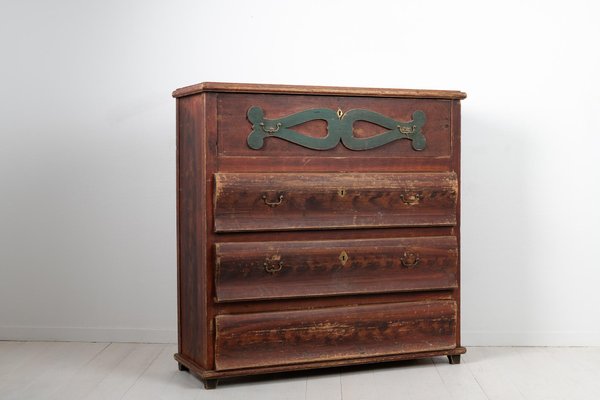 Rustic Swedish Pine Chest of Drawers, Early 19th Century-MJF-933663