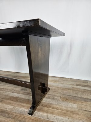 Rustic Table with Wooden Top and Ceramic-ZUW-1811446