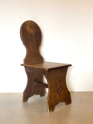 Rustic Wooden Chairs, 1960s, Set of 6-NPC-1309690