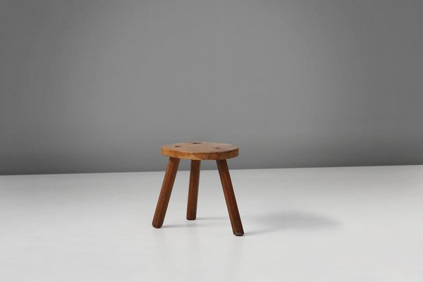 Rustic Wooden Stool, 1920s-YSY-1768380