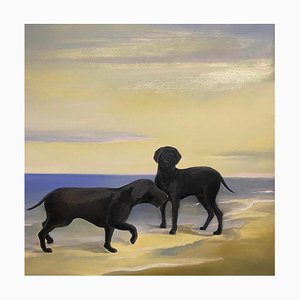 Rusudan Zviadadze, Dogs, 2021, Oil on Canvas-CHG-2037821