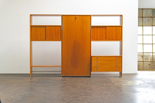 Ry 100 Shelf System with Teak Fold-Out Bed by Hans J. Wegner for Ry Møbler, Denmark, 1960s-AO-2025968