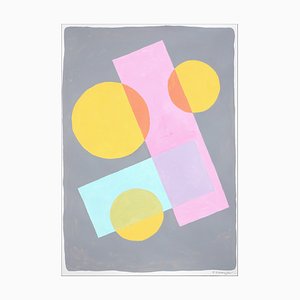 Ryan Rivadeneyra, Pastel Constructivist Forms, 2022, Acrylic on Paper-RWC-1178843