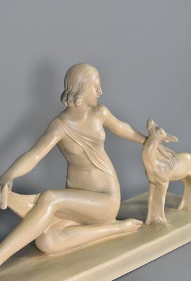 S Melani, Art Deco Figurative Sculpture, 1920s, Plaster-CTD-1792439