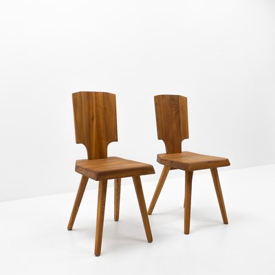 S28 Chair in Elm by Pierre Chapo, France, 1980s-TJQ-1417722