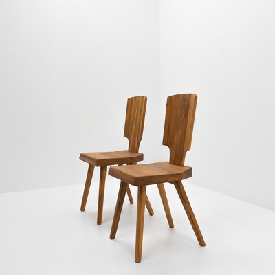 S28 Chair in Elm by Pierre Chapo, France, 1980s-TJQ-1417722