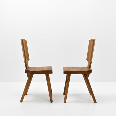 S28 Chair in Elm by Pierre Chapo, France, 1980s-TJQ-1417722