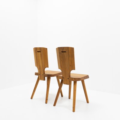 S28 Chair in Elm by Pierre Chapo, France, 1980s-TJQ-1417722