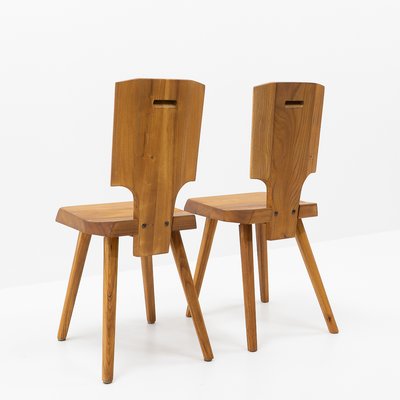 S28 Chair in Elm by Pierre Chapo, France, 1980s-TJQ-1417722