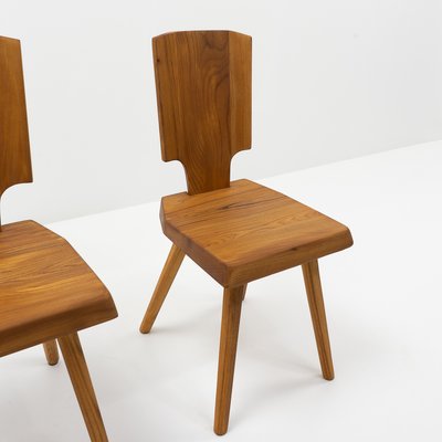 S28 Chair in Elm by Pierre Chapo, France, 1980s-TJQ-1417722