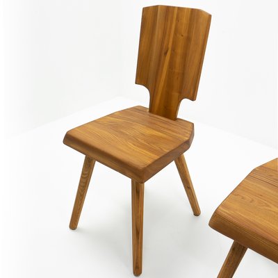 S28 Chair in Elm by Pierre Chapo, France, 1980s-TJQ-1417722