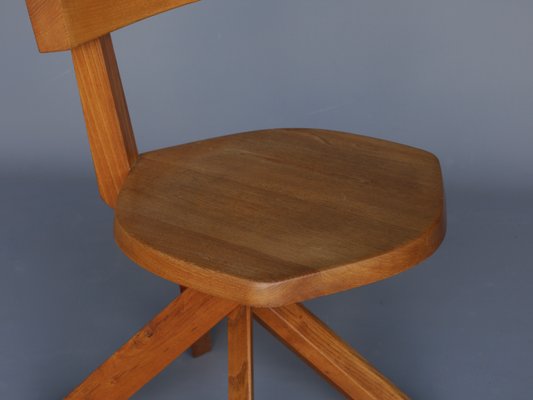 S34 Elm Chair by Pierre Chapo, 1980s-MB-2020706