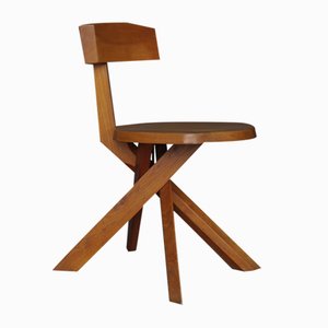 S34 Elm Chair by Pierre Chapo, 1980s-MB-2020706