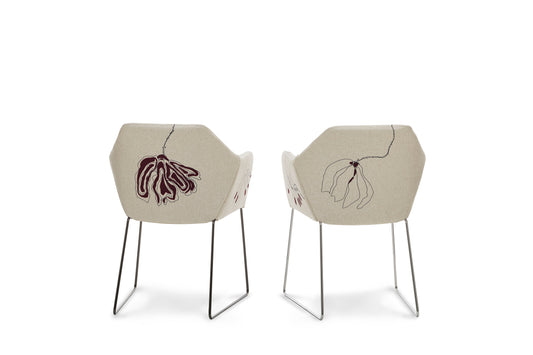 NEW YORK BY MARRAS Chair - Back view botanical motif