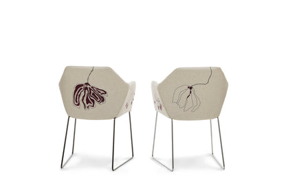 NEW YORK BY MARRAS Chair - Back view botanical motif