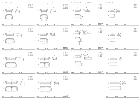 뉴욕 스위트 - 슬레드 베이스 모듈 소파