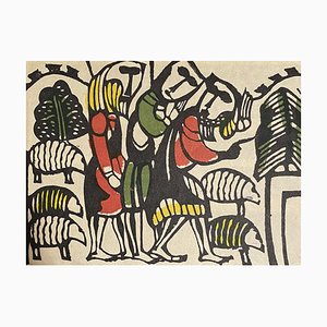 Sadao Watanabe, Surreal Composition, Woodcut, 20th Century-ZCI-792514