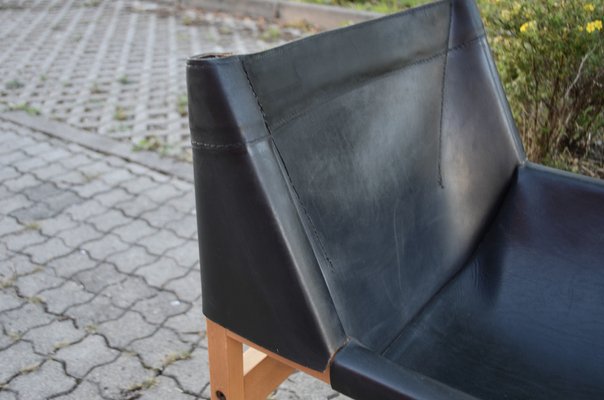 Saddle Leather Möbel Modell Canto Shell Chair by Rainer Schell for Schlapp, 1970s-UF-1384265